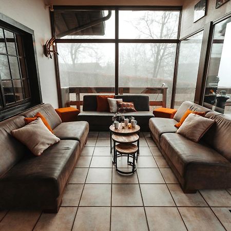 Le Grand Cerf 25 Pers, Malmedy- Chalet Rustique, Jardin Esterno foto