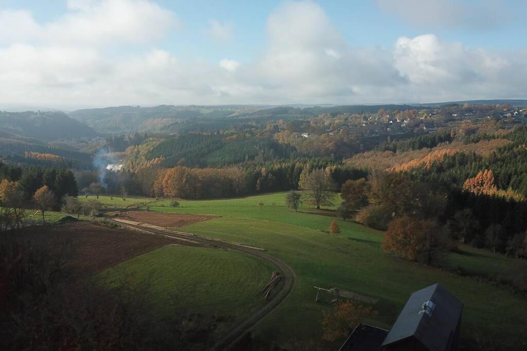 Le Grand Cerf 25 Pers, Malmedy- Chalet Rustique, Jardin Esterno foto