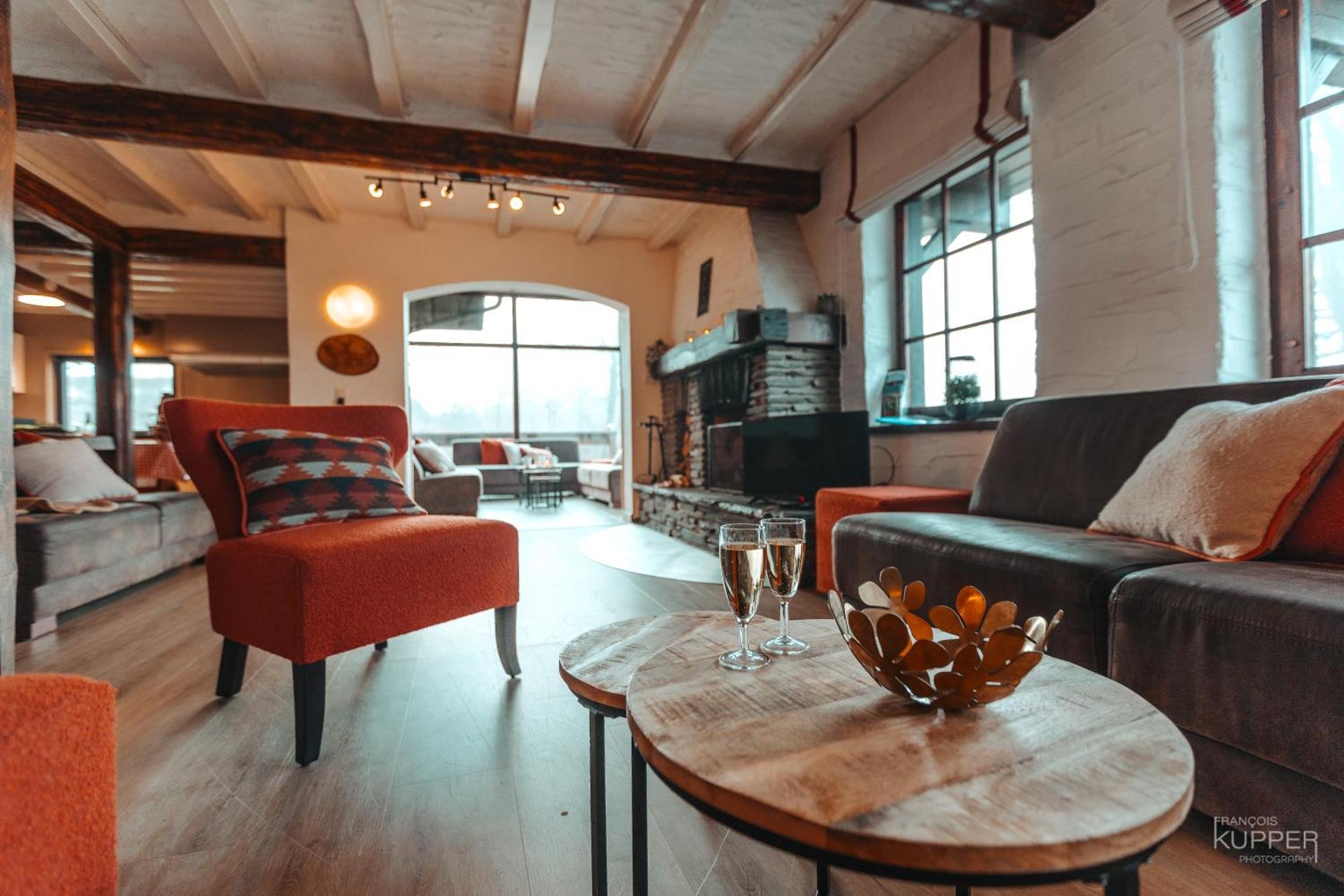 Le Grand Cerf 25 Pers, Malmedy- Chalet Rustique, Jardin Esterno foto
