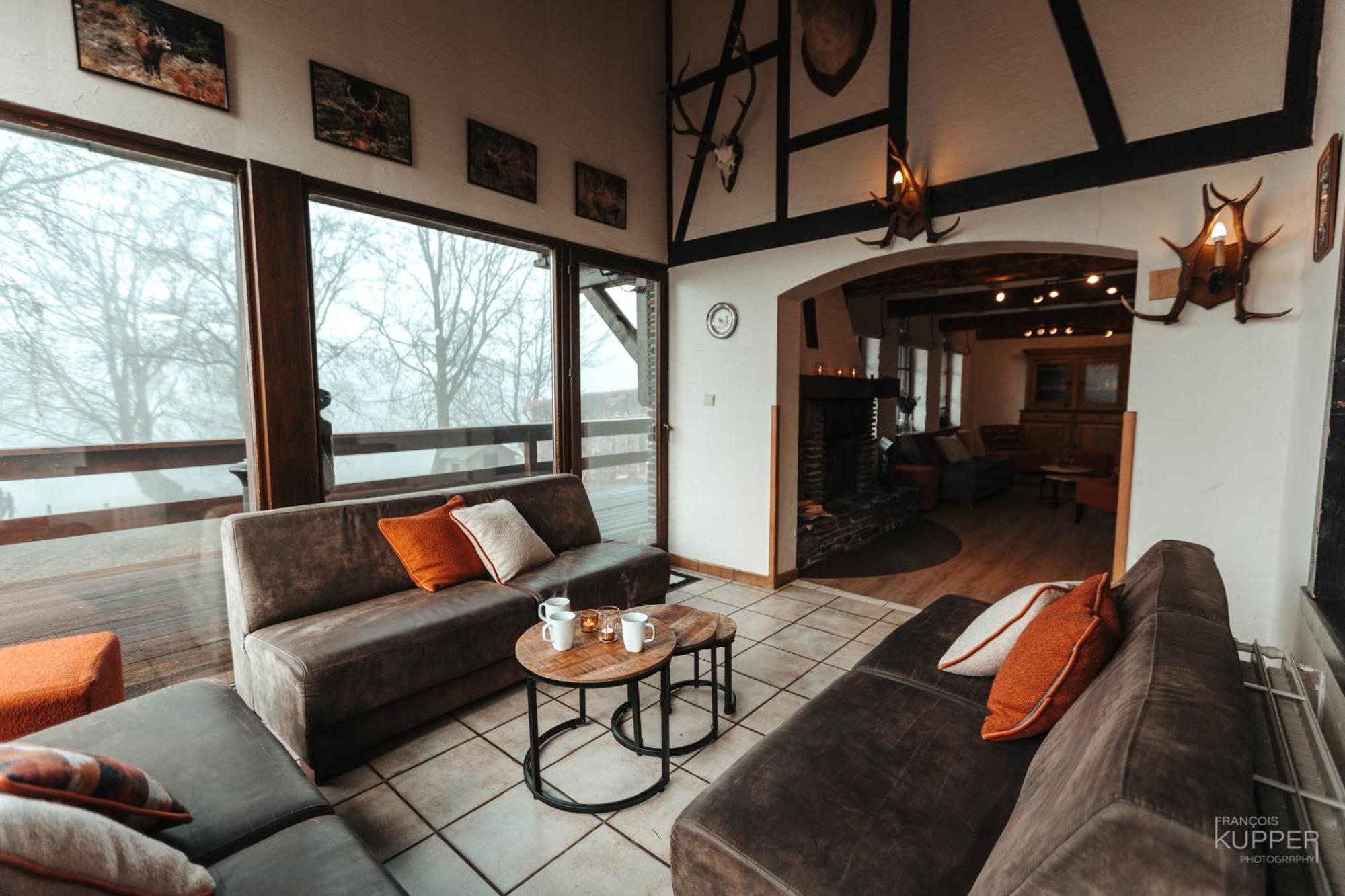 Le Grand Cerf 25 Pers, Malmedy- Chalet Rustique, Jardin Esterno foto