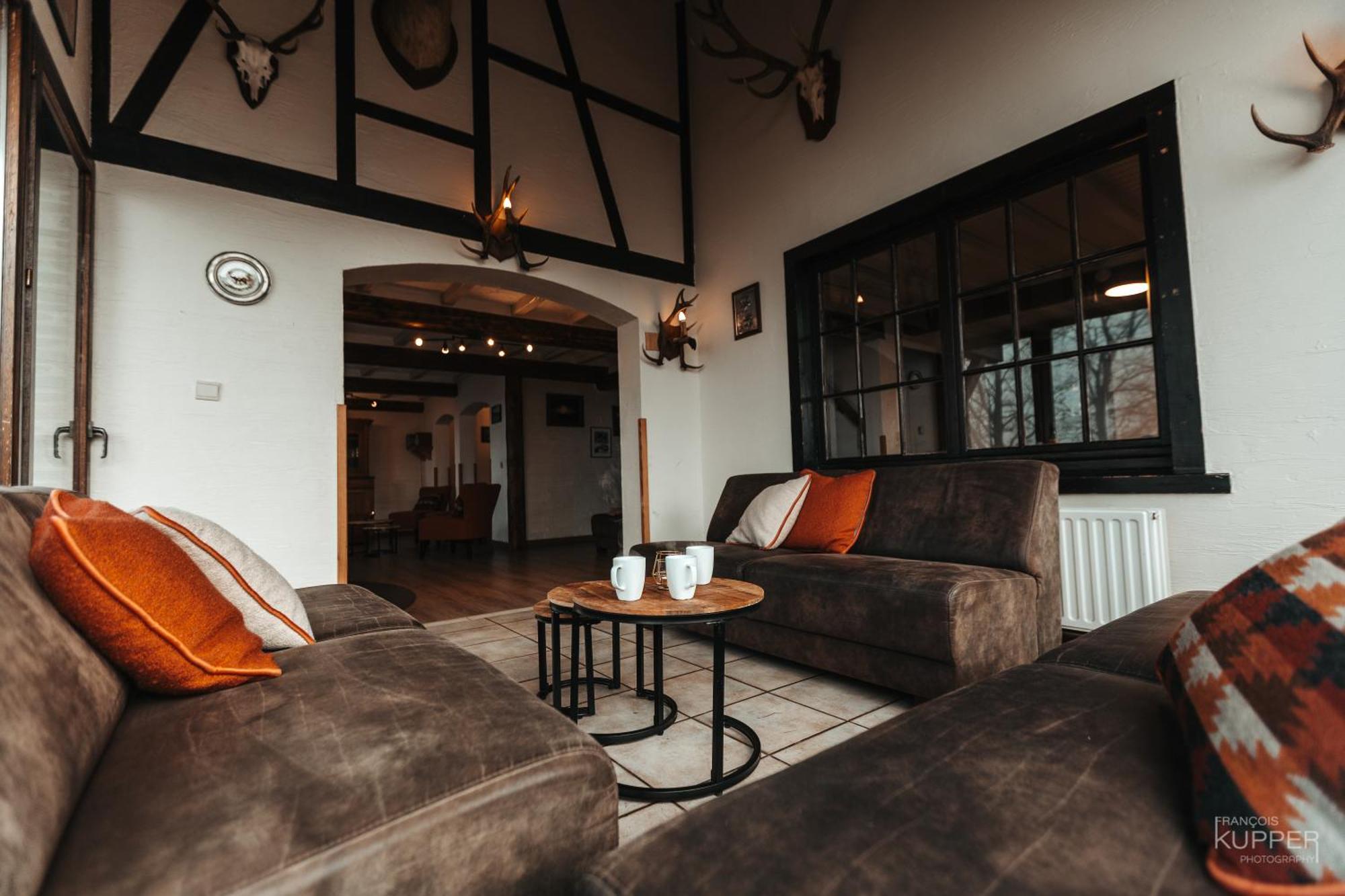 Le Grand Cerf 25 Pers, Malmedy- Chalet Rustique, Jardin Esterno foto